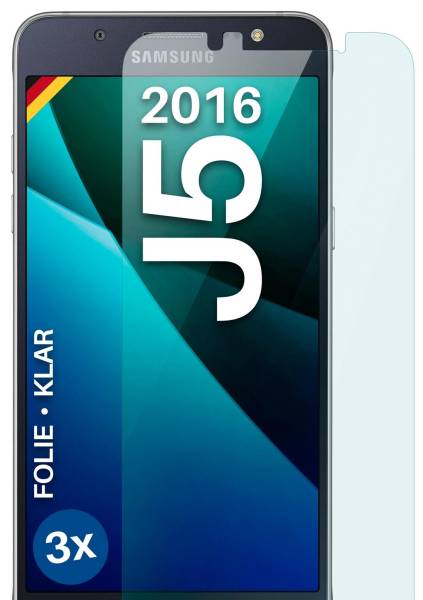 moex FlexProtect Klar für Samsung Galaxy J5 (2016) – Schutzfolie für unsichtbaren Displayschutz, Ultra klar