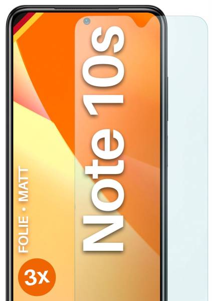 moex FlexProtect Matt für Xiaomi Redmi Note 10S – Anti Reflex Schutzfolie für besten Displayschutz, Matt