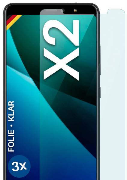 moex FlexProtect Klar für BQ AQUARIS X2 – Schutzfolie für unsichtbaren Displayschutz, Ultra klar