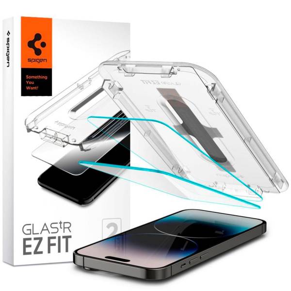 Spigen Glas.tR EZ Fit iPhone 14 Pro Panzerglas Easy-Fit