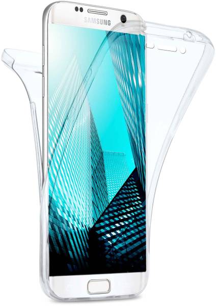 moex Double Case für Samsung Galaxy S6 Edge Plus – 360 Grad Hülle aus Silikon, Rundumschutz beidseitig