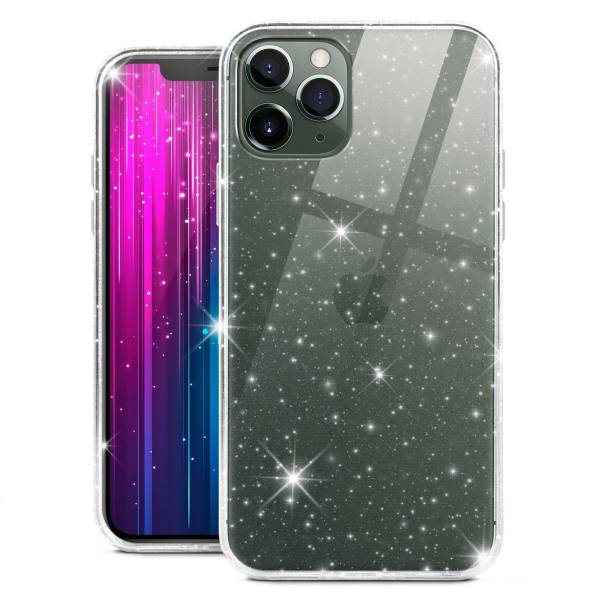 moex® Sparky Case für Apple iPhone 11 Pro – Stylische Glitzer Hülle, ultra slim Handyhülle, durchsichtig