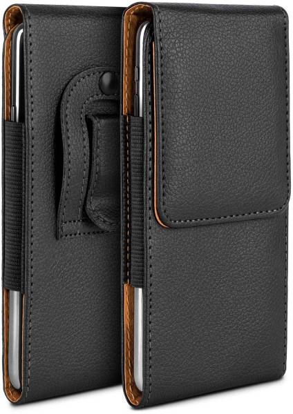 moex Plug Case für Sony Xperia XZ2 Premium – Handy Gürteltasche aus PU Leder mit Magnetverschluss