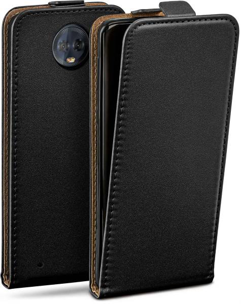 moex Flip Case für Motorola Moto G6 Plus – PU Lederhülle mit 360 Grad Schutz, klappbar