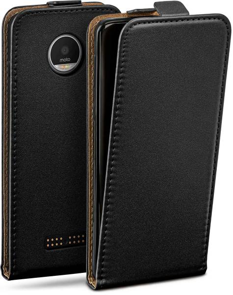 moex Flip Case für Motorola Moto Z Play – PU Lederhülle mit 360 Grad Schutz, klappbar