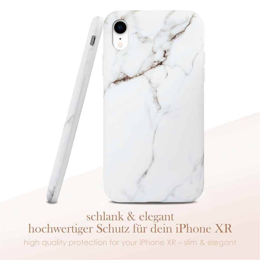 ONEFLOW Sense Case für Apple iPhone XR Designer Hülle aus Silikon, Marmor Muster Handyhülle