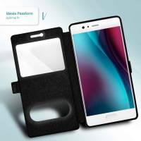 moex Comfort Case für Huawei P30 – Klapphülle mit Fenster, ultra dünnes Flip Case