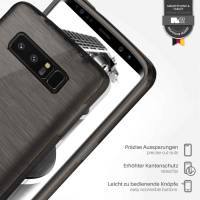 moex Brushed Case für Samsung Galaxy Note 8 – Silikon Handyhülle, Backcover in Aluminium Optik