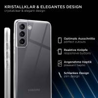 ONEFLOW Clear Case für Samsung Galaxy S21 Plus – Transparente Hülle aus Soft Silikon, Extrem schlank