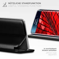 ONEFLOW Business Case für Samsung Galaxy S6 Edge Plus – Klappbare Handytasche mit Kartenfach und Ständer