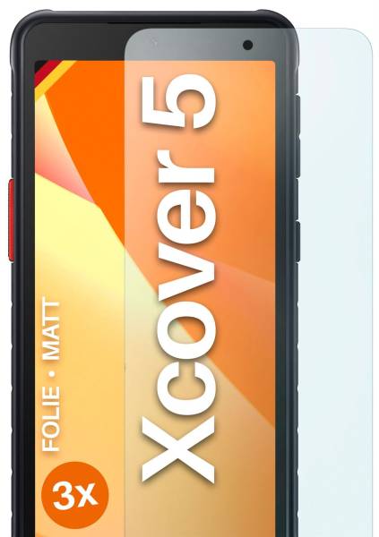 moex FlexProtect Matt für Samsung Galaxy XCover 5 – Anti Reflex Schutzfolie für besten Displayschutz, Matt