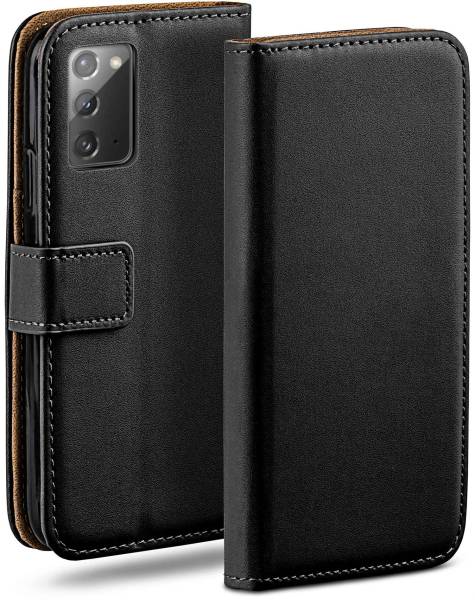 moex Book Case für Samsung Galaxy Note 20 5G – Klapphülle aus PU Leder mit Kartenfach, Komplett Schutz