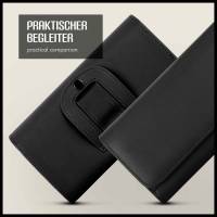 moex Snap Bag für Apple iPhone 15 Pro Max – Handy Gürteltasche aus PU Leder, Quertasche mit Gürtel Clip