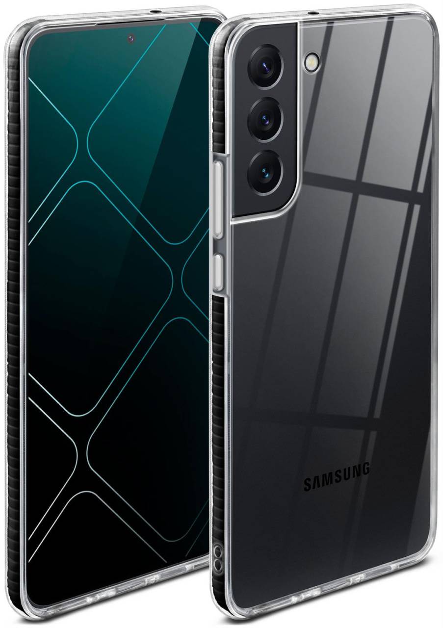 ONEFLOW Cushion Case für Samsung Galaxy S22 Plus – Durchsichtige Hülle aus Silikon mit 3D Kameraschutz