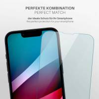 moex ShockProtect Klar für Apple iPhone 13 – Panzerglas für kratzfesten Displayschutz, Ultra klar