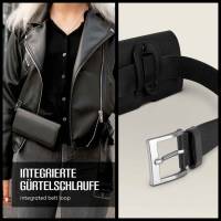 moex Snap Bag für Oppo A16s – Handy Gürteltasche aus PU Leder, Quertasche mit Gürtel Clip