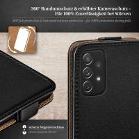moex Flip Case für Samsung Galaxy A72 5G – PU Lederhülle mit 360 Grad Schutz, klappbar