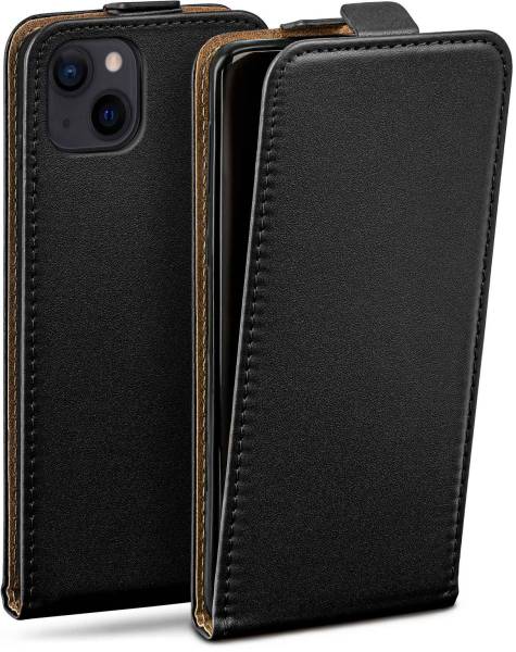 moex Flip Case für Apple iPhone 15 – PU Lederhülle mit 360 Grad Schutz, klappbar