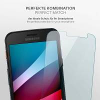 moex ShockProtect Klar für Samsung Galaxy Xcover 4s – Panzerglas für kratzfesten Displayschutz, Ultra klar