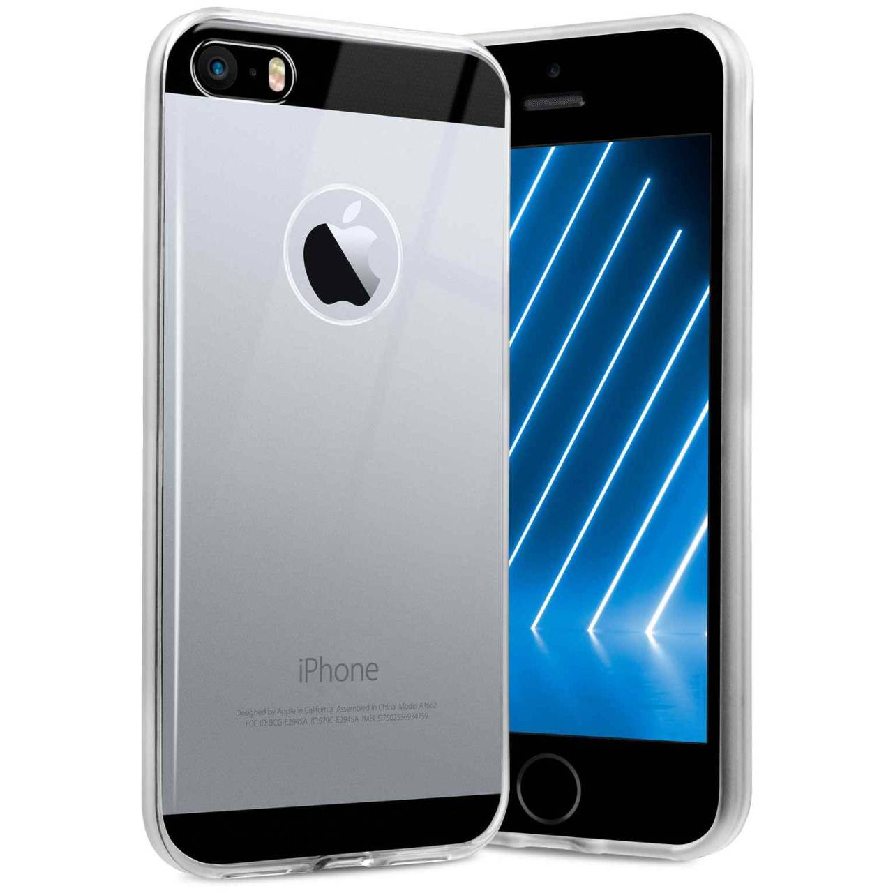 ONEFLOW Clear Case für Apple iPhone SE 1. Generation (2016) – Transparente Hülle aus Soft Silikon, Extrem schlank