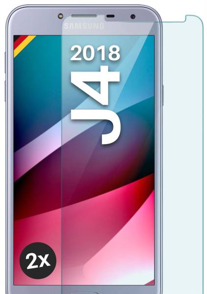 moex ShockProtect Klar für Samsung Galaxy J4 (2018) – Panzerglas für kratzfesten Displayschutz, Ultra klar