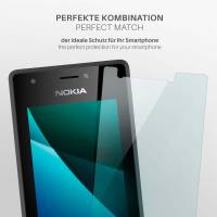 moex FlexProtect Klar für Nokia 216 – Schutzfolie für unsichtbaren Displayschutz, Ultra klar