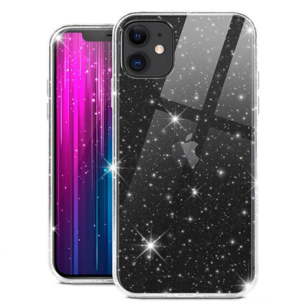 moex® Sparky Case für Apple iPhone 11 – Stylische Glitzer Hülle, ultra slim Handyhülle, durchsichtig