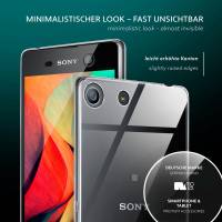 moex Aero Case für Sony Xperia M5 – Durchsichtige Hülle aus Silikon, Ultra Slim Handyhülle