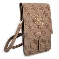 Guess Handtasche – elegante Umhängetasche für Smartphones mit goldenem Big Logo, AllOver 4G Logo Serie – weiteres Produktbild 2
