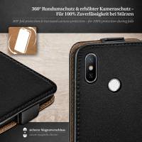 moex Flip Case für Xiaomi Mi A2 Lite – PU Lederhülle mit 360 Grad Schutz, klappbar