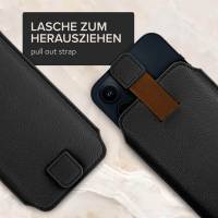 ONEFLOW Liberty Bag für Sony Xperia XZ2 – PU Lederhülle mit praktischer Lasche zum Herausziehen
