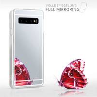 moex Mirror Case für Samsung Galaxy S10 Plus – Handyhülle aus Silikon mit Spiegel auf der Rückseite