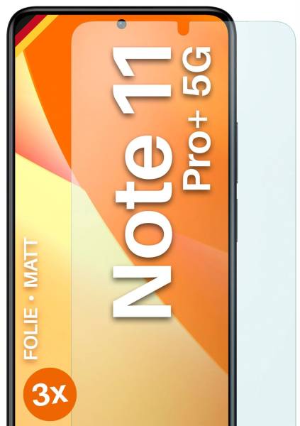 moex FlexProtect Matt für Xiaomi Redmi Note 11 Pro+ 5G – Anti Reflex Schutzfolie für besten Displayschutz, Matt