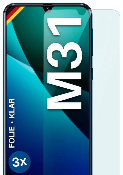 moex FlexProtect Klar für Samsung Galaxy M31 – Schutzfolie für unsichtbaren Displayschutz, Ultra klar
