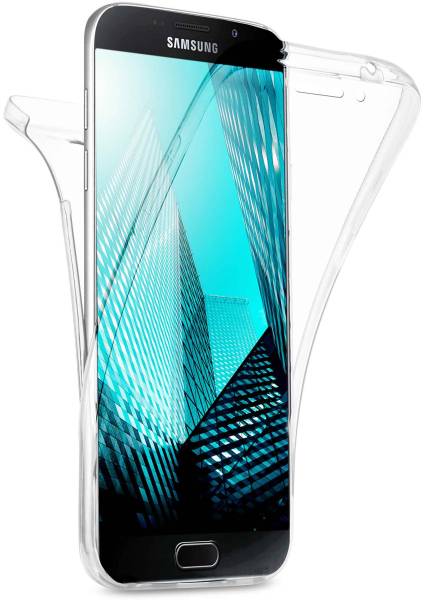moex Double Case für Samsung Galaxy A7 (2016) – 360 Grad Hülle aus Silikon, Rundumschutz beidseitig