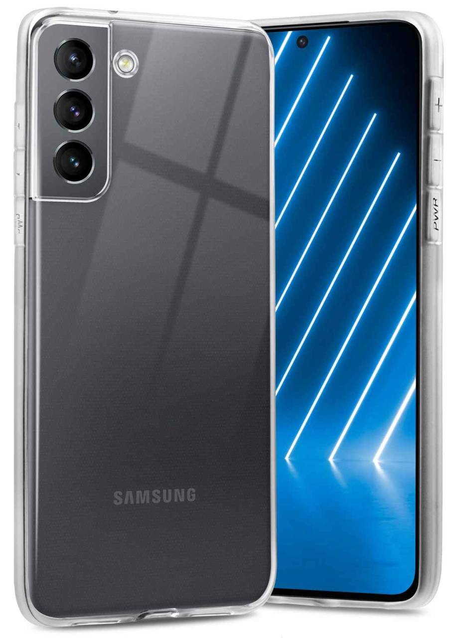 ONEFLOW Clear Case für Samsung Galaxy S21 – Transparente Hülle aus Soft Silikon, Extrem schlank