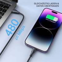 Joyroom Ladekabel – USB A auf Lightning für iPhone und iPad, Schnellladekabel Surpass Serie, Nylon, Länge 3,0m
