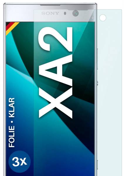 moex FlexProtect Klar für Sony Xperia XA2 – Schutzfolie für unsichtbaren Displayschutz, Ultra klar