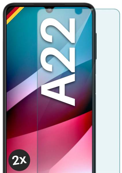 moex ShockProtect Klar für Samsung Galaxy A22 (4G) – Panzerglas für kratzfesten Displayschutz, Ultra klar
