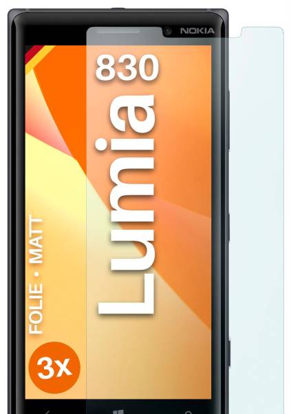 moex FlexProtect Matt für Nokia Lumia 830 – Anti Reflex Schutzfolie für besten Displayschutz, Matt