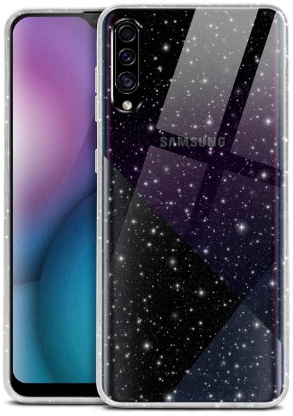 moex® Sparky Case für Samsung Galaxy A30s – Stylische Glitzer Hülle, ultra slim Handyhülle, durchsichtig