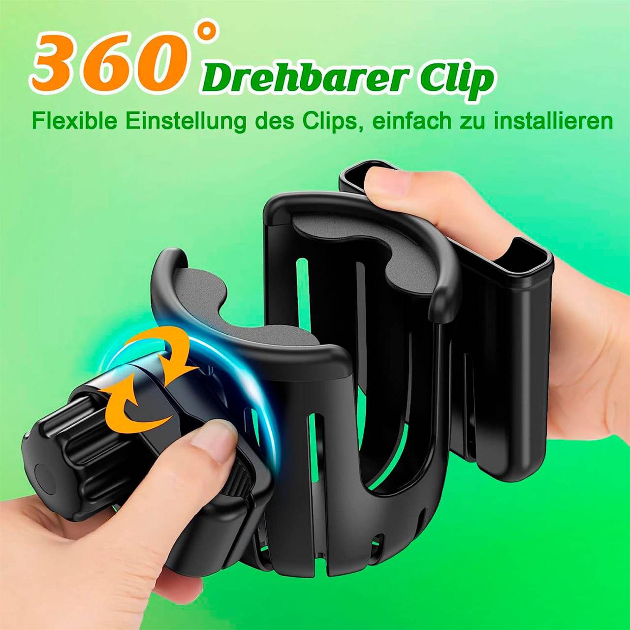 Guiseapue Getränke- und Handyhalter – Universeller Halter für Kinderwagen Getränke Flaschen Handyaufbewahrung