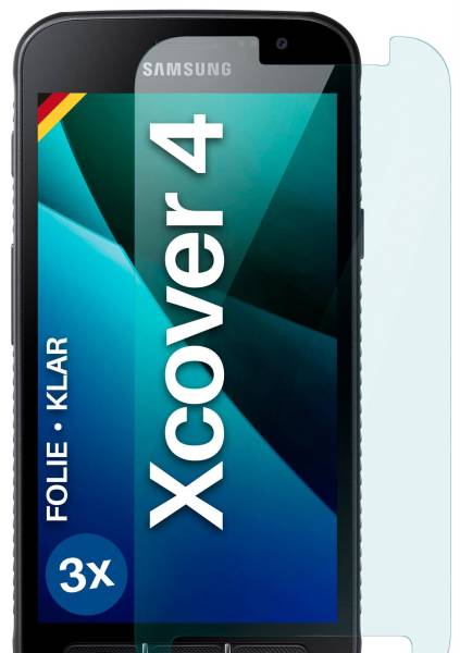 moex FlexProtect Klar für Samsung Galaxy Xcover 4 – Schutzfolie für unsichtbaren Displayschutz, Ultra klar