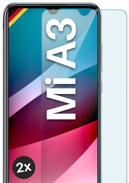 moex ShockProtect Klar für Xiaomi Mi A3 – Panzerglas für kratzfesten Displayschutz, Ultra klar