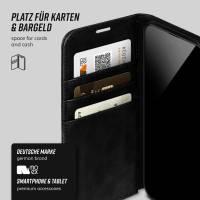 moex Casual Case für Apple iPhone 13 Pro Max – 360 Grad Schutz Booklet, PU Lederhülle mit Kartenfach