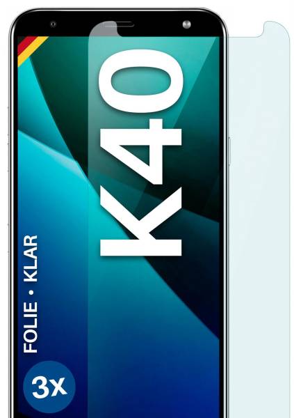 moex FlexProtect Klar für LG K40 – Schutzfolie für unsichtbaren Displayschutz, Ultra klar