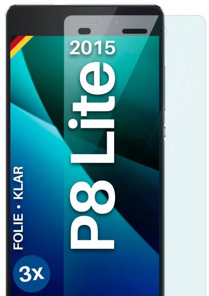 moex FlexProtect Klar für Huawei P8 Lite 2015 – Schutzfolie für unsichtbaren Displayschutz, Ultra klar