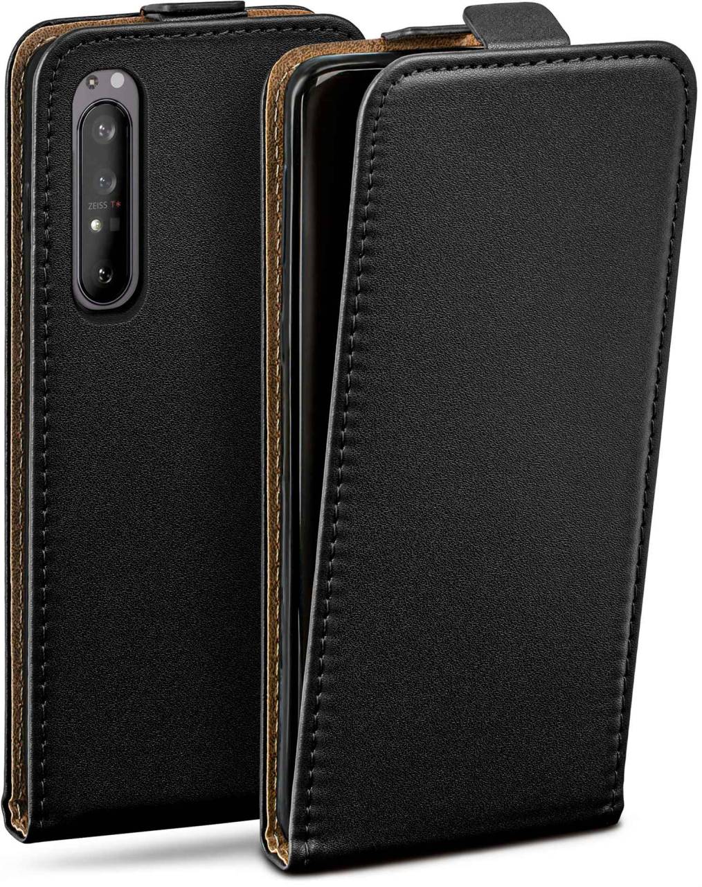 moex Flip Case für Sony Xperia 1 II – PU Lederhülle mit 360 Grad Schutz, klappbar