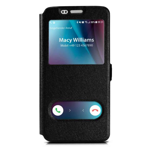 moex Comfort Case für Samsung Galaxy S7 Edge – Klapphülle mit Fenster, ultra dünnes Flip Case