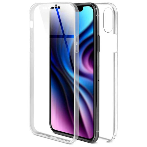 ONEFLOW Touch Case für Apple iPhone XS – 360 Grad Full Body Schutz, komplett beidseitige Hülle